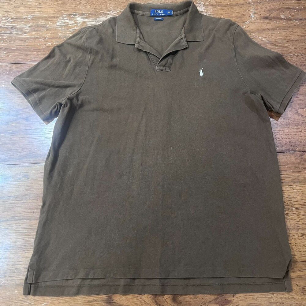 Polo Ralph Lauren Men's Short Sleeve Nutmeg Brown Polo Shirt Size XL